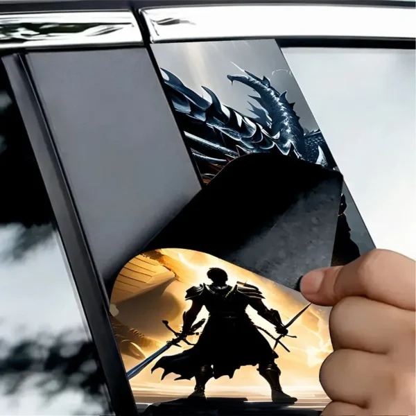 Set 2 stickere decorative pentru stalpii usilor, print autoadeziv de inalta rezolutie, dimensine 2 buc x 50 x 22 cm , cod: AVX-SSU-01