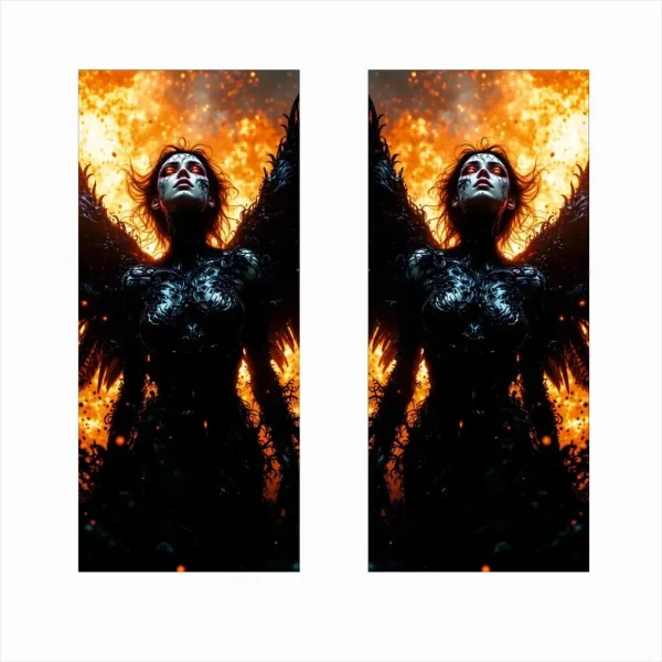 Set 2 stickere decorative pentru stalpii usilor, print autoadeziv de inalta rezolutie, dimensine 2 buc x 50 x 22 cm , cod: AVX-SSU-02