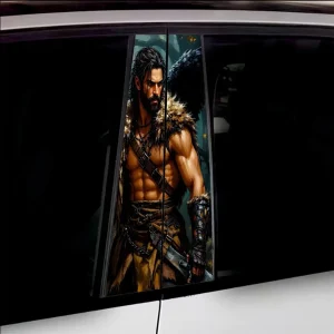 Set 2 stickere decorative pentru stalpii usilor, print autoadeziv de inalta rezolutie, dimensine 2 buc x 50 x 22 cm , cod: AVX-SSU-10