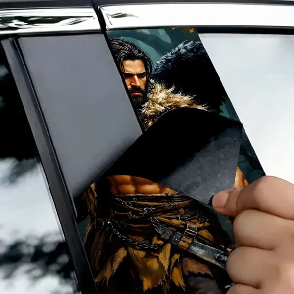 Set 2 stickere decorative pentru stalpii usilor, print autoadeziv de inalta rezolutie, dimensine 2 buc x 50 x 22 cm , cod: AVX-SSU-10