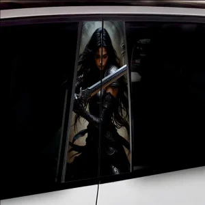 Set 2 stickere decorative pentru stalpii usilor, print autoadeziv de inalta rezolutie, dimensine 2 buc x 50 x 22 cm , cod: AVX-SSU-15