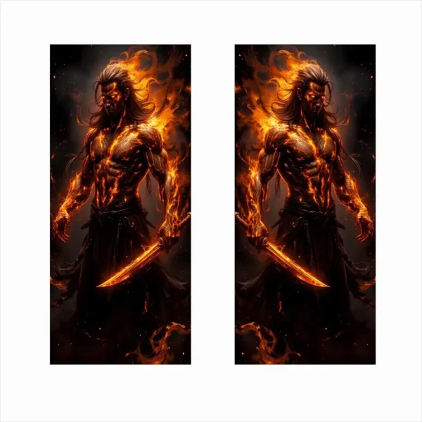 Set 2 stickere decorative pentru stalpii usilor, print autoadeziv de inalta rezolutie, dimensine 2 buc x 50 x 22 cm , cod: AVX-SSU-20