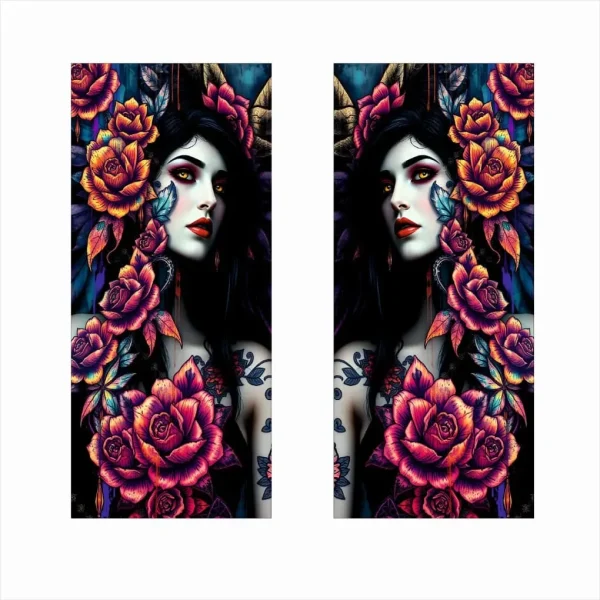 Set 2 stickere decorative pentru stalpii usilor, print autoadeziv de inalta rezolutie, dimensine 2 buc x 50 x 22 cm , cod: AVX-SSU-21