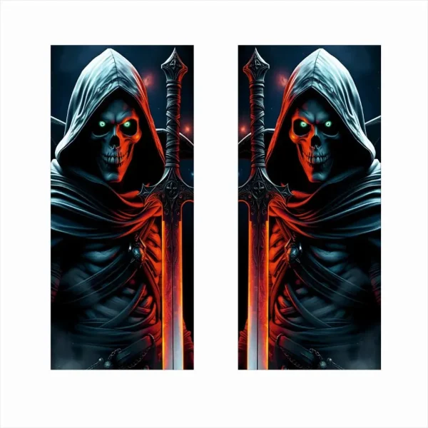 Set 2 stickere decorative pentru stalpii usilor, print autoadeziv de inalta rezolutie, dimensine 2 buc x 50 x 22 cm , cod: AVX-SSU-25