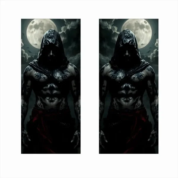 Set 2 stickere decorative pentru stalpii usilor, print autoadeziv de inalta rezolutie, dimensine 2 buc x 50 x 22 cm , cod: AVX-SSU-27