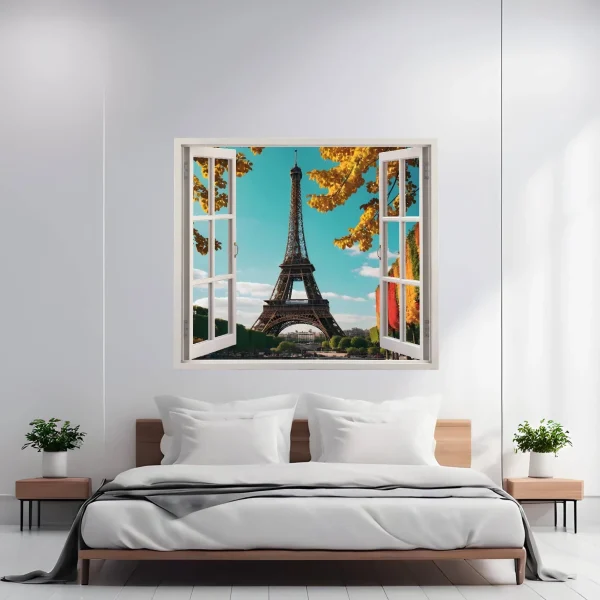 Folie imprimata color pentru decor perete locuinta, dimensiune 125 x 110cm, model: VIEW TO HAVEN 25
