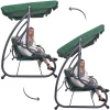 Balansoar gradina, Springos, 3 locuri, verde, 194x122x167-200 cm, functie pat, max 280 kg, Venetia