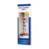 Organizator baie, raft de baie de tip "coltar" cu brat telescopic, cu 4 etajere si suport pentru prosop