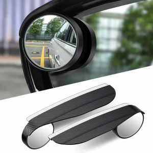 Set 2 buc. Oglinzi "Unghi Mort" cu protectie ploaie, finisaj Carbon, culoare Neagra