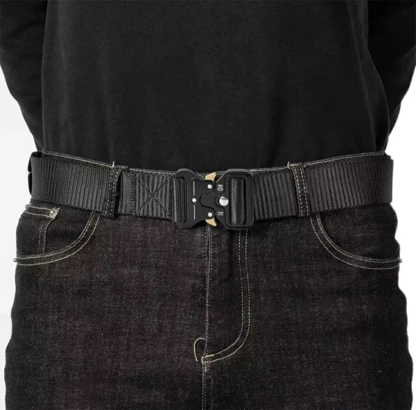 Curea Tactica pentru pantaloni, culoare Neagra cu catarama Neagra