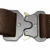 Curea Tactica pentru pantaloni, culoare Maro cu catarama Neagra