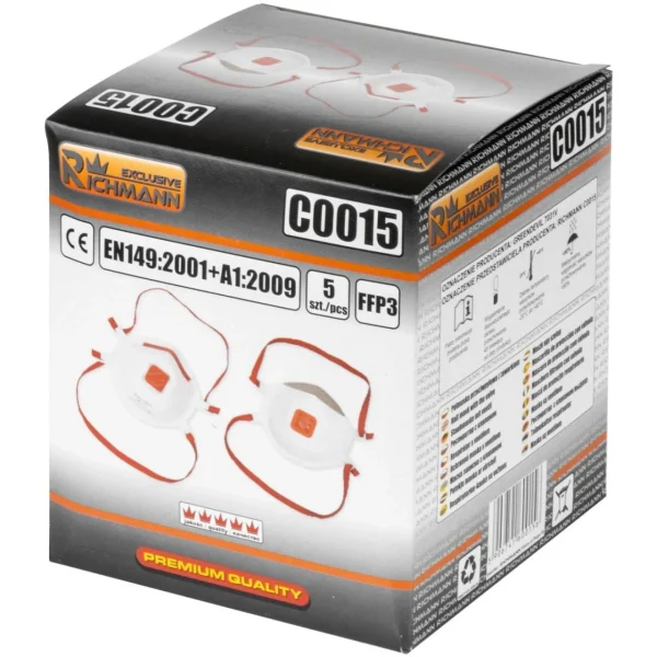 Masca praf cu supapa, FFP3, RICHMANN