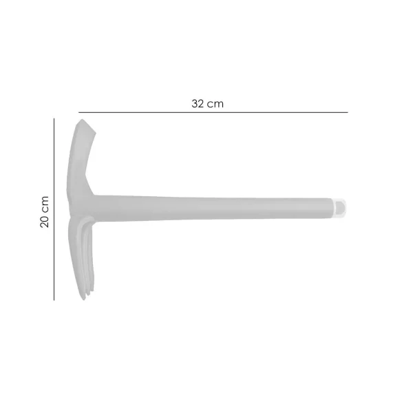 Sapaliga mini, plata, plastic, 3 dinti, 20x7.5 cm, 32 cm, Richmann