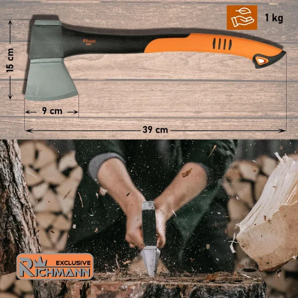 Toporisca profesionala, coada fibra, 700 g, Richmann Exclusive