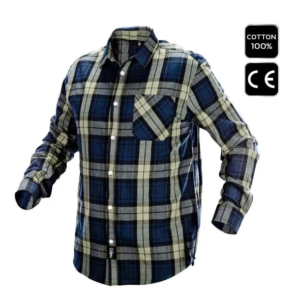 Camasa de lucru bumbac, albastru-verde-negru, model CAMO, marimea S/48, NEO