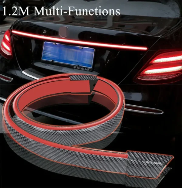 Eleron auto cu lampa stop frana suplimentara pentru autoturisme, 12V, 120cm, Carbon