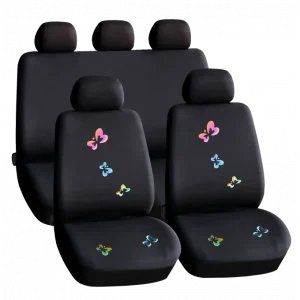 Set huse scaun auto ieftine, Universale 9 piese, model BUTTERFLY