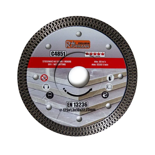 Carote diamantate profesionale, M14, set 5 buc, 20-68 mm, cu disc diamantat subtire, 125 mm