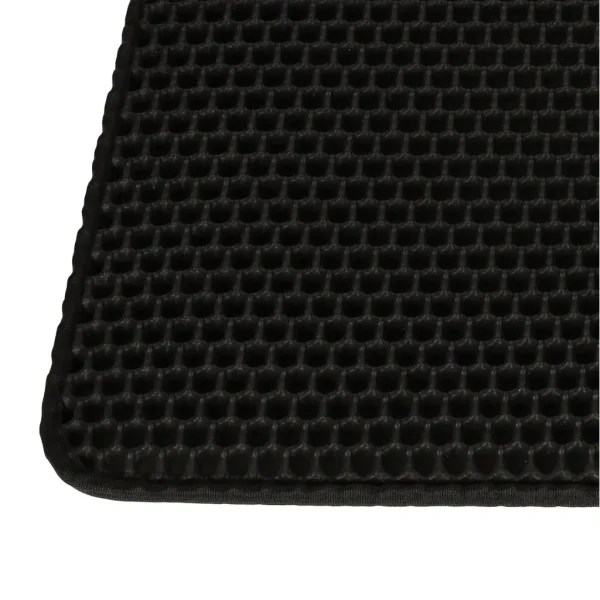 Covoras impermeabil pentru litiera pisici, dimensiune 40 x 60 cm, dublu strat, culoare Neagra