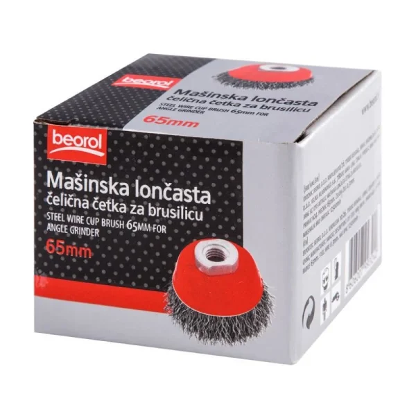 Perie sarma otel, tip cupa, M14, 65 mm, Beorol