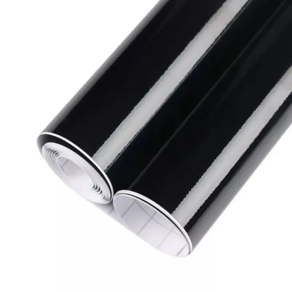 Folie auto pentru colantare integrala, Termoplastica, cu tehnologie "BUBBLE FREE", culoare Negru, finisaj Lucios, dimensiune 3,0m x 1,52m