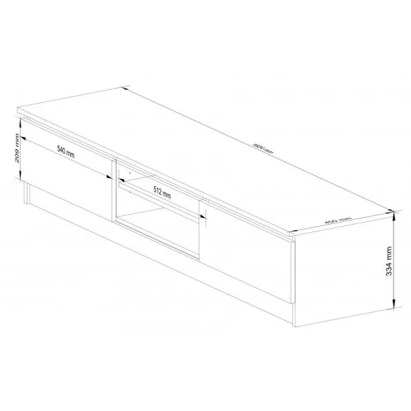 Comoda pentru TV, placa laminata, 4 rafturi, alb, 160x40x33.4 cm