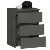 Comoda, placa laminata, 3 sertare, gri grafit, 40x35x56.8 cm
