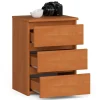 Comoda, placa laminata, 3 sertare, portocaliu arin, 40x35x56.8 cm