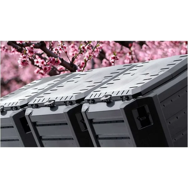 Compostor de gradina, 3 module, Module Compogreen, 1200 L, negru, 198x71.9x82.6 cm, Prosperplast