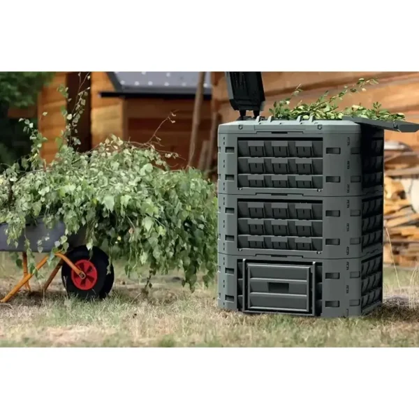 Compostor de gradina, 950 L, negru, Compogreen, Vario