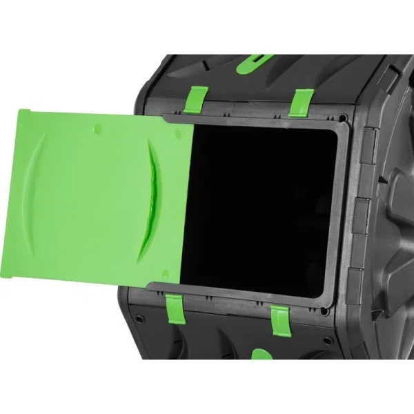 Compostor rotativ/tambur de gradina, Strend Pro, 70 L, negru, 55.5x36x72 cm