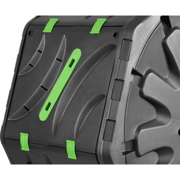 Compostor rotativ/tambur de gradina, Strend Pro, 70 L, negru, 55.5x36x72 cm