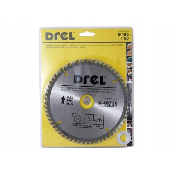 Disc circular vidia, 60 dinti, 180 mm, Drel