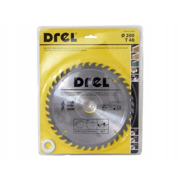 Disc circular vidia, 40 dinti, 200 mm, Drel