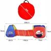 Cort de joaca pentru copii, Kruzzel, 3 in 1, igloo si cub, cu tunel, husa, 288x74x94 cm