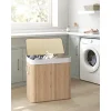 Cos rufe, 3 compartimente, bambus, natur, 150 L, 60x40x61.5 cm, Artool