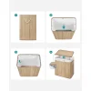 Cos rufe, 3 compartimente, bambus, natur, 150 L, 60x40x61.5 cm, Artool