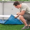 Covor de protectie pentru piscina, suport, PVC, albastru, 396x396 cm, Bestway