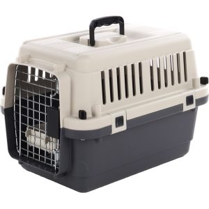 Cusca pentru transport Caini sau Pisici, Karlie Nommand, marime M, dimensiuni 67 x 51 x 47 cm, culoare Gri/Alb