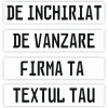 Placuta de inmatriculare "CUSTOM TEXT", dimensiune 52 x 11 cm, culoare alba, material PVC, 33 de caractere incluse
