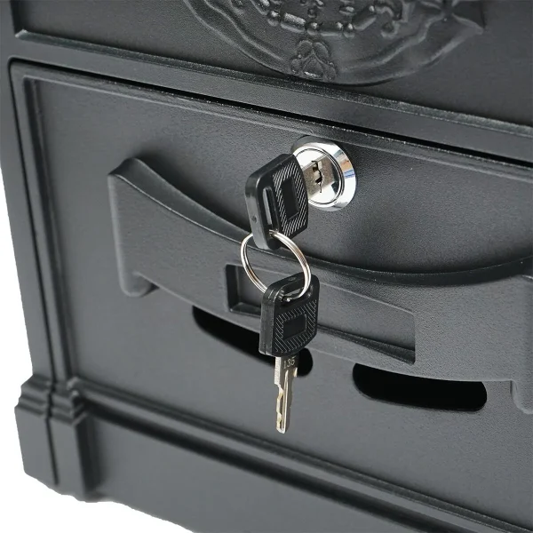 Cutie postala, negru antracit, 26x9x41 cm