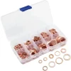 Set 200 de șaibe din cupru, 9 dimensiuni diferite, pentru buson baie de ulei sau alte reparatii