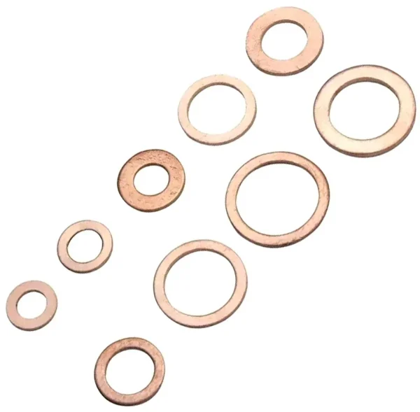 Set 200 de șaibe din cupru, 9 dimensiuni diferite, pentru buson baie de ulei sau alte reparatii