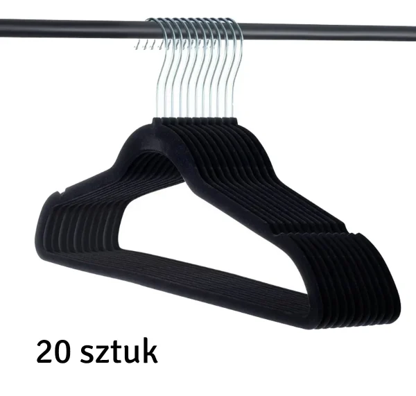 Set 20 de umerase catifelate, acoperite cu catifea moale, culoare Neagra