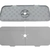 Covoras din silicon anti-picurator pentru lavoare, dimensiune 36,5 x 14 cm, culoare Gri