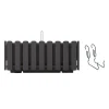 Jardiniera decorativa, suport metalic, sistem irigare,​​​​​​​ antracit, 38x18x16.2 cm, Boardee Fencycase W Old