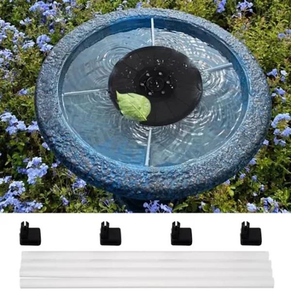 Decoratiune gradina tip fantana arteziana cu lumini LED, Gardlov, plutitoare, incarcare solara, 16x4 cm
