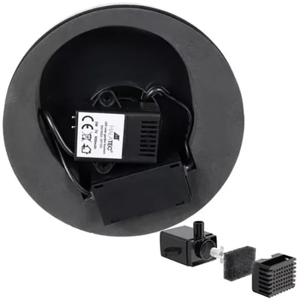 Decoratiune gradina tip fantana arteziana cu lumini LED, Gardlov, plutitoare, incarcare solara, 16x4 cm