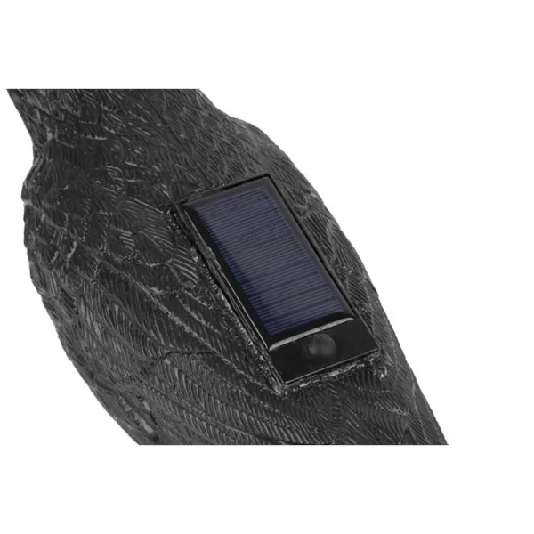 Decoratiune, sperietoare, corb, Strend Pro, solara, cu sunet, senzor de miscare