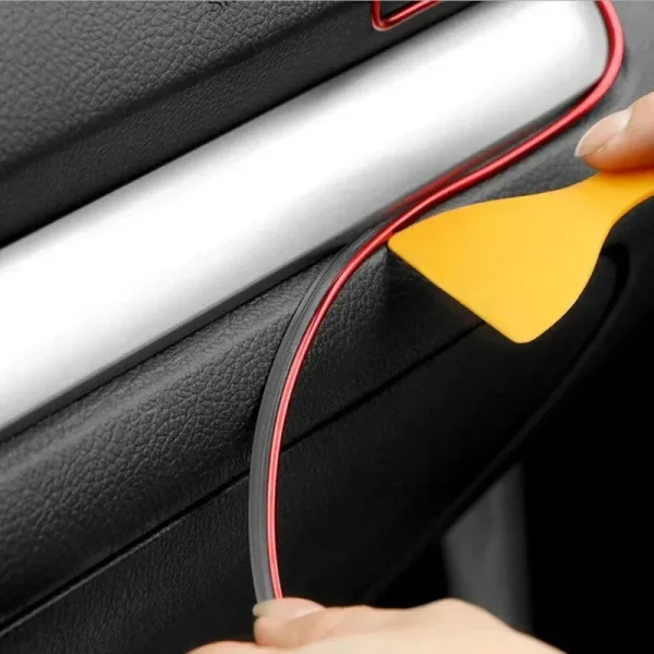 Banda decor interior crom TUNING, 5m, ALBASTRU